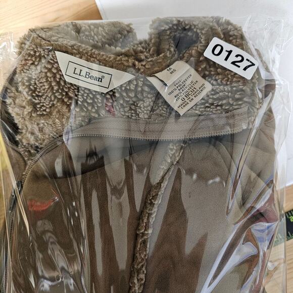 LL Bean Vintage SzM faux suede brown Y2K Floral Embroidered on sleeves n back. - Picture 15 of 16